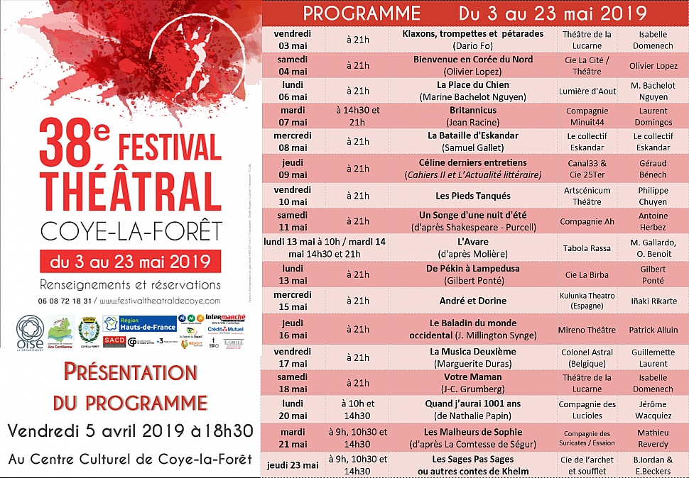 Festival Th&eacute;&acirc;tral de Coye la For&ecirc;t