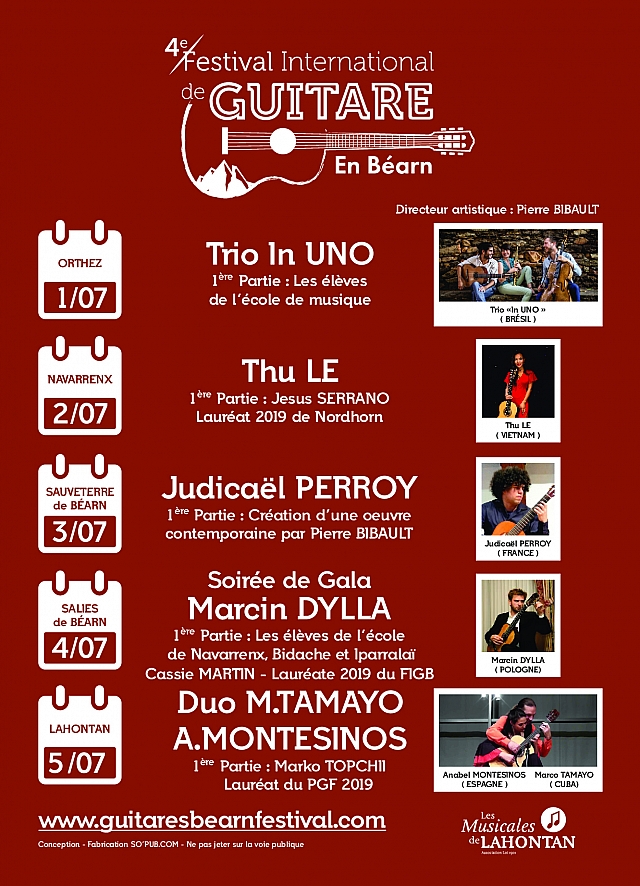 Festival International de guitare en B&eacute;arn 2020 et Concours & MasterClasses